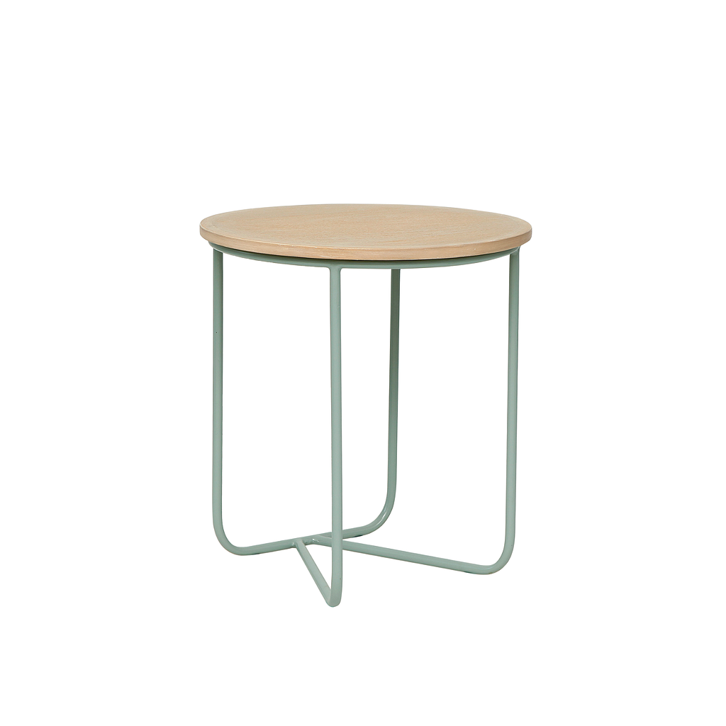 LIVIO - Side table Diam.55 x H60 - Mint and Toffee
