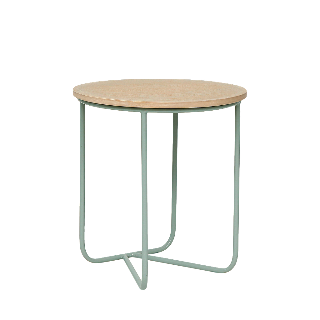 LIVIO - Side table Diam.45 x H50 - Mint and Toffee