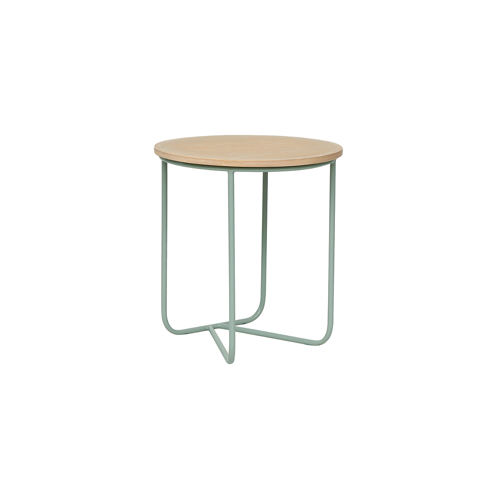 LIVIO - Side table Diam.45 x H50 - Mint and Toffee