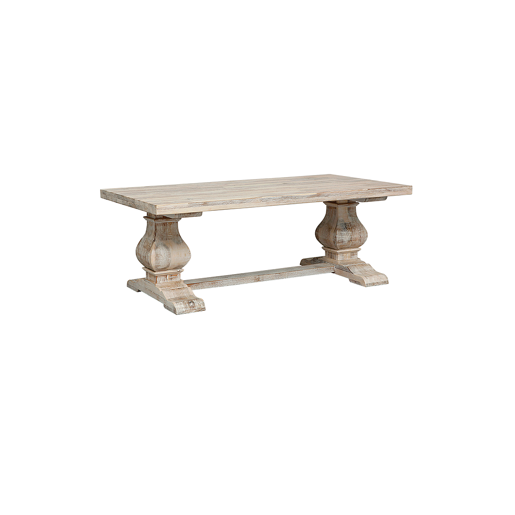 EDWARD - Coffee table L125 x H46 - Whitened acacia