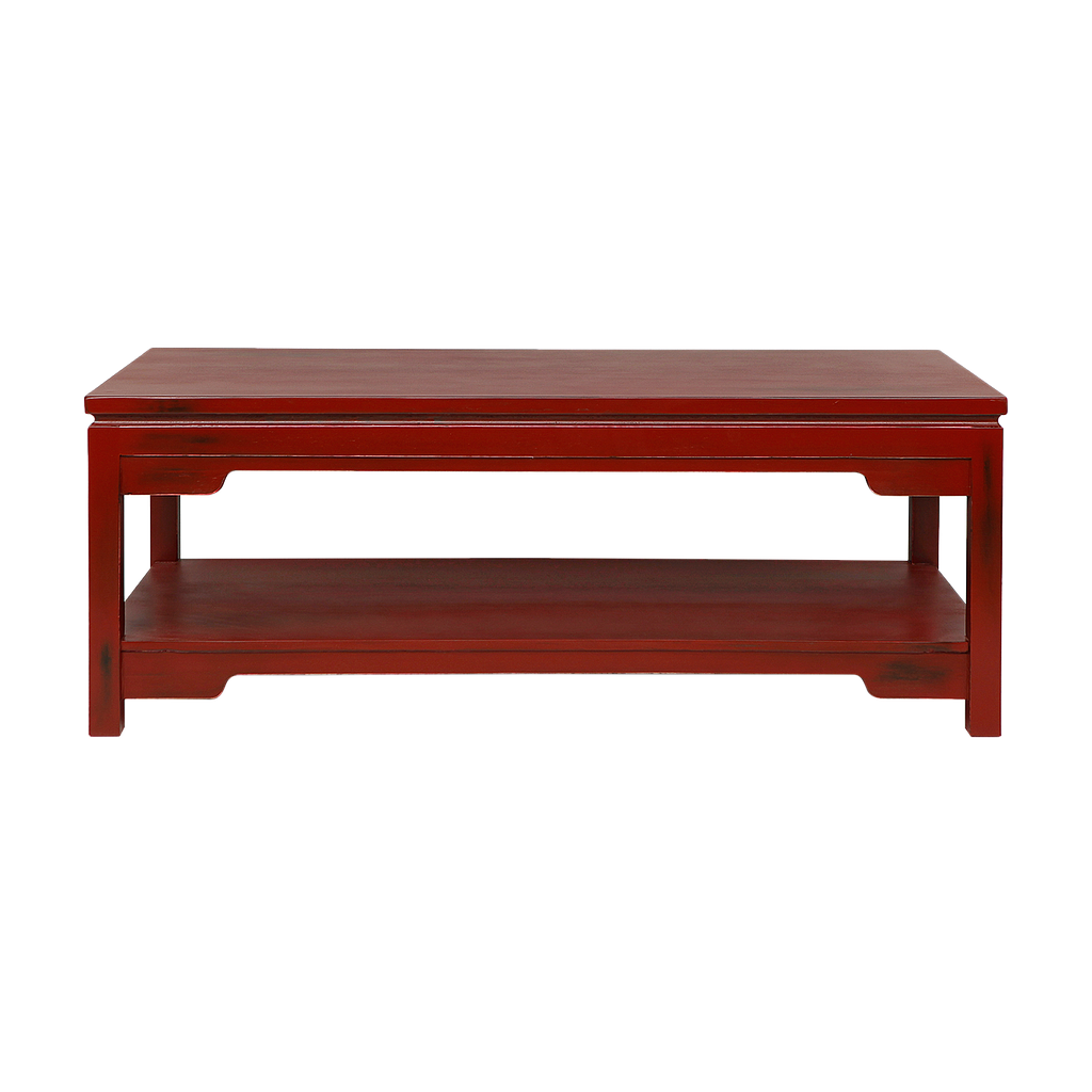 XIAN - Coffee table L120 x H45 - Patina chinese red