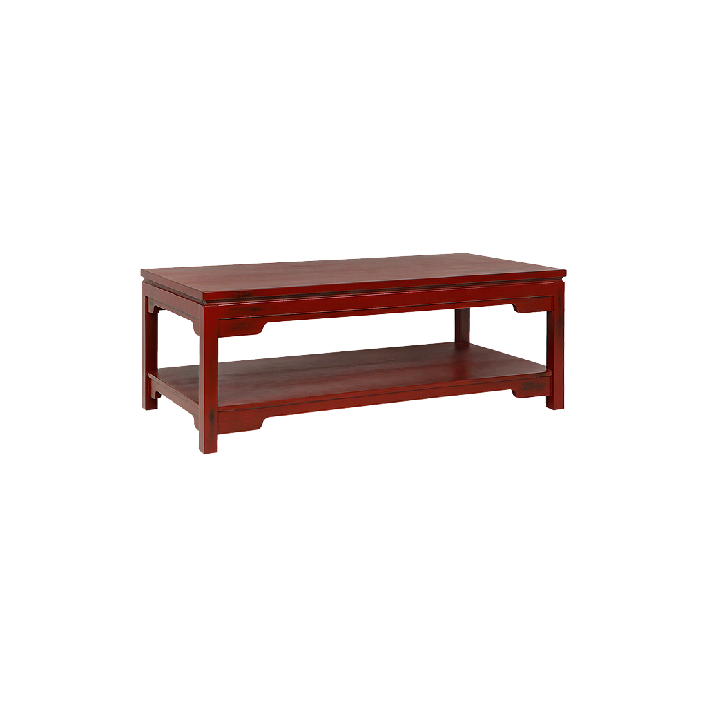 XIAN - Coffee table L120 x H45 - Patina chinese red
