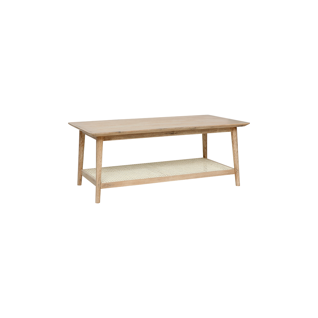 SIGUR - Coffee table L115 x W60 - Toffee and Natural cane
