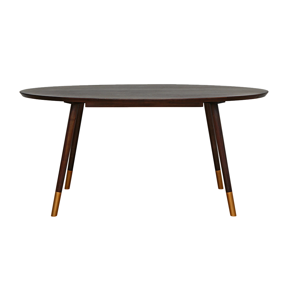 SPRING - Dining table L160 x H75 - Mokka and Vintage brass