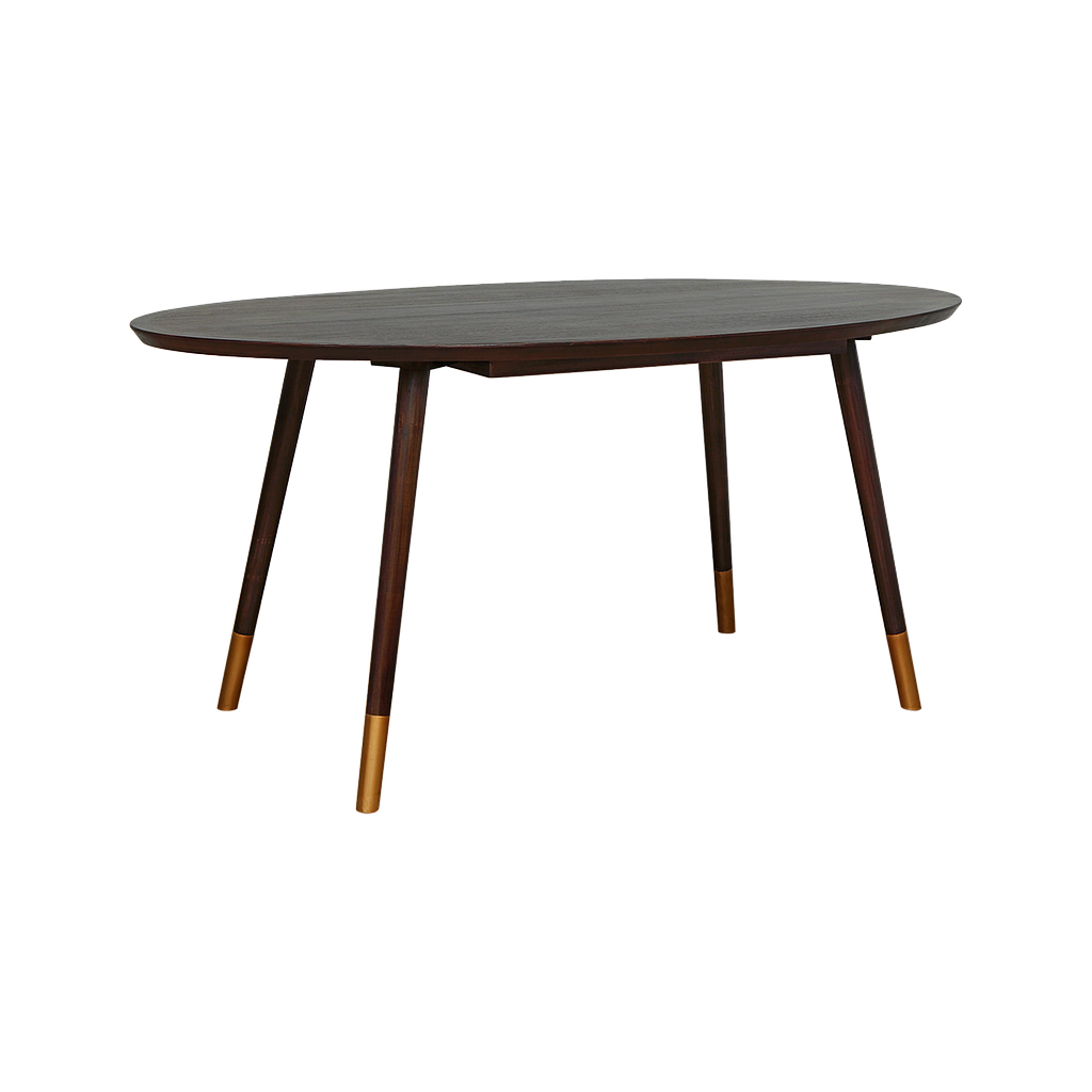 SPRING - Dining table L160 x H75 - Mokka and Vintage brass