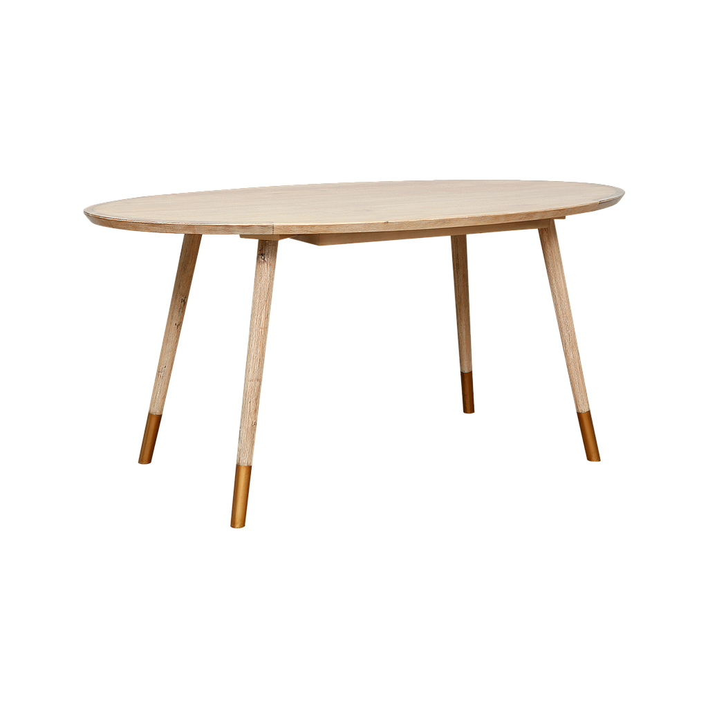 SPRING - Dining table L160 x H75 - Toffee and Vintage brass