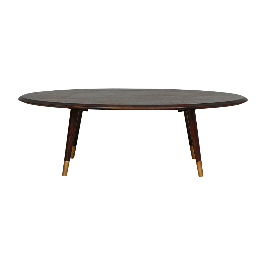 SPRING - Coffee table L110 x H35 - Mokka and Vintage brass