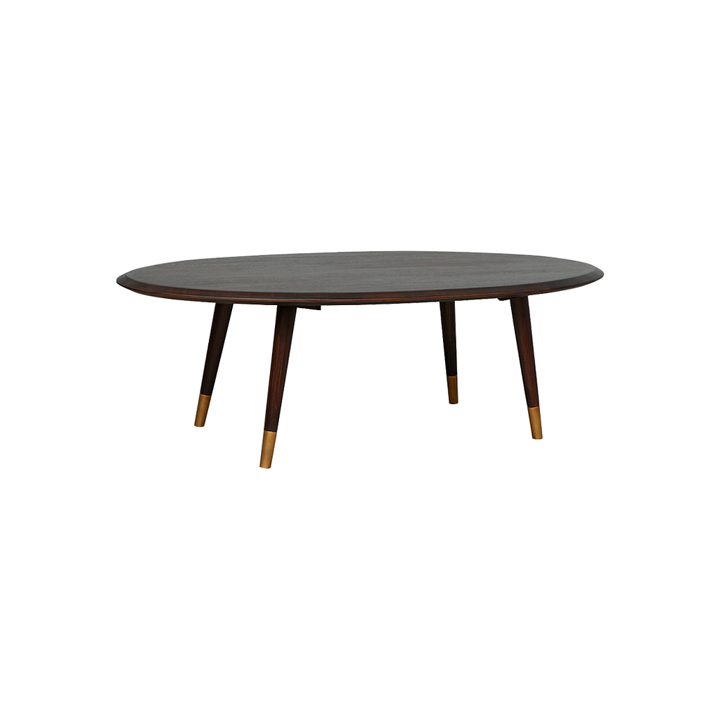 SPRING - Coffee table L110 x H35 - Mokka and Vintage brass