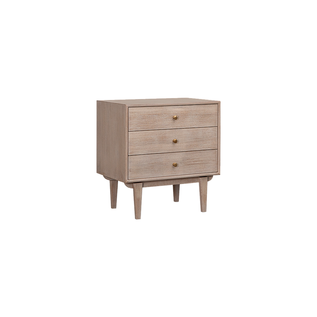 ALEYNA - Bedside table H65 - Whitened acacia