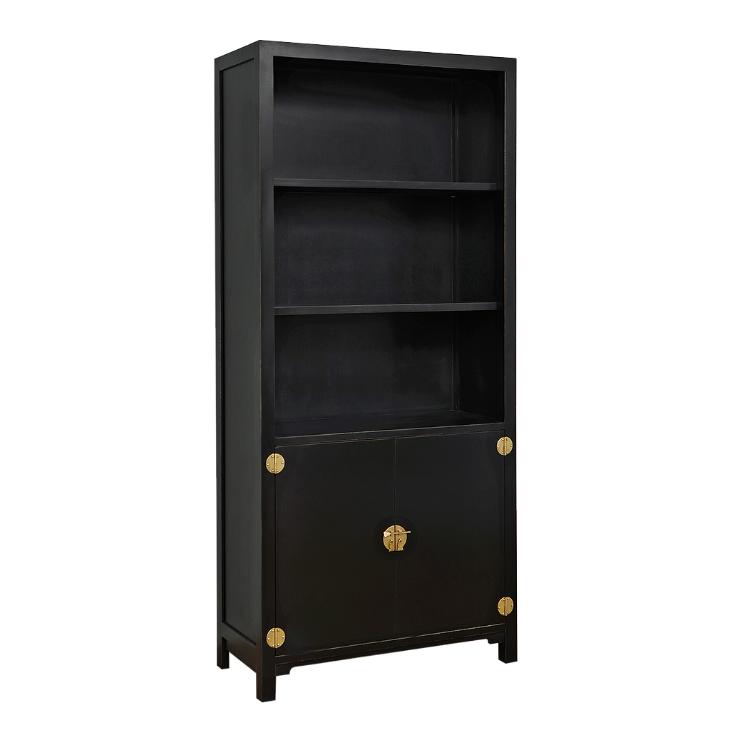 XIAN - Bookcase L90 x H200 - Brocante black