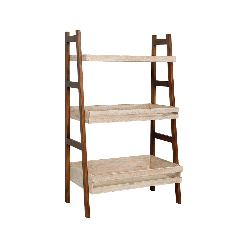 RACHEL - Shelf L90 x H150 - Washed antic and whitened acacia