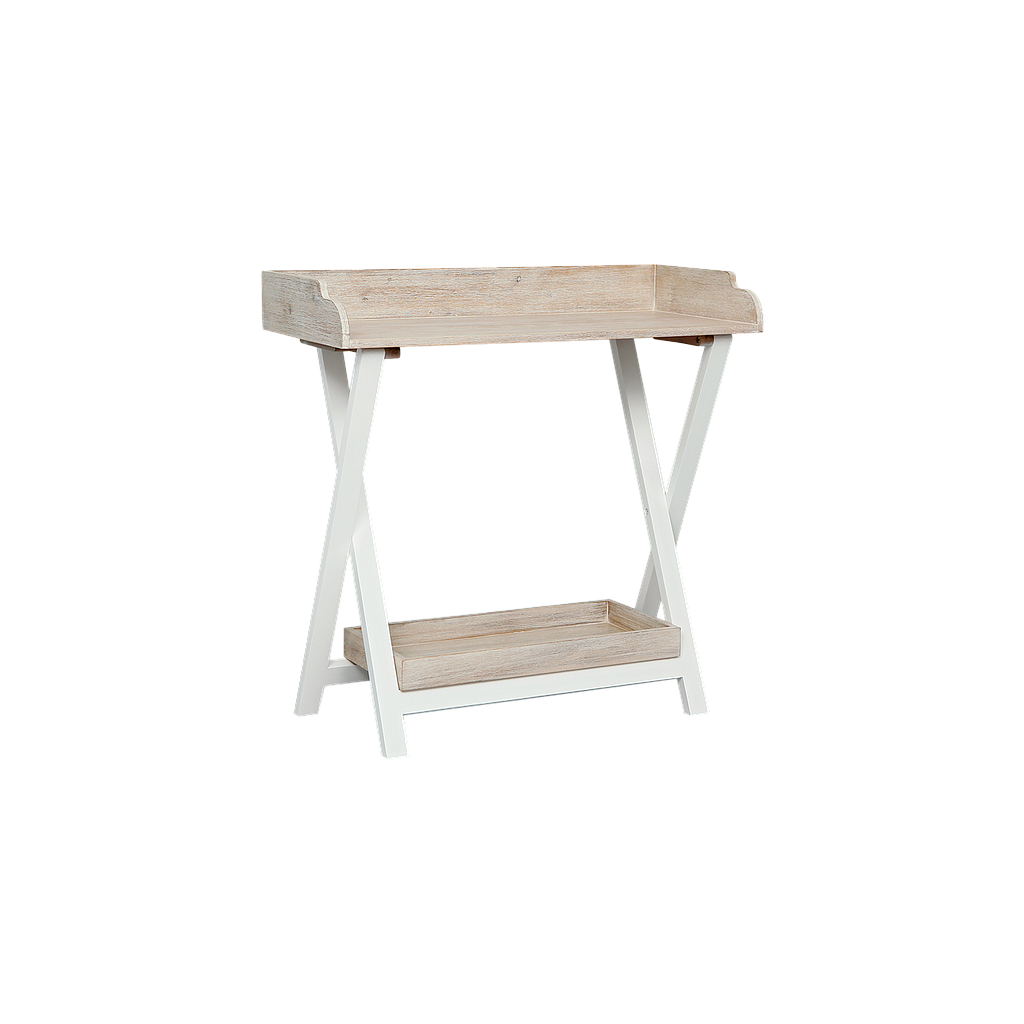 SAHARA - Folding Console table L90 - White and Whitened acacia