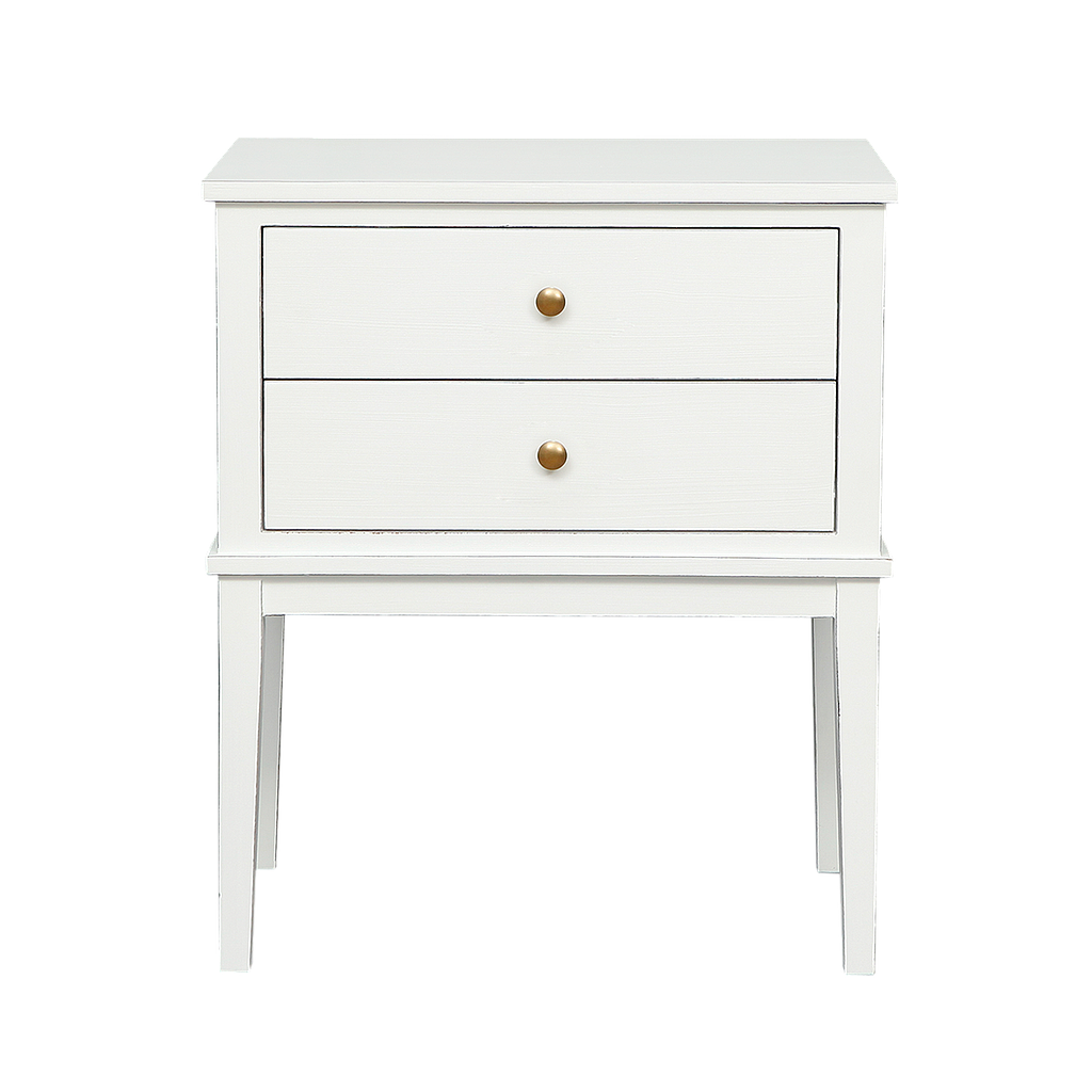 ALESSIO - Bedside table H65 - Brocante white