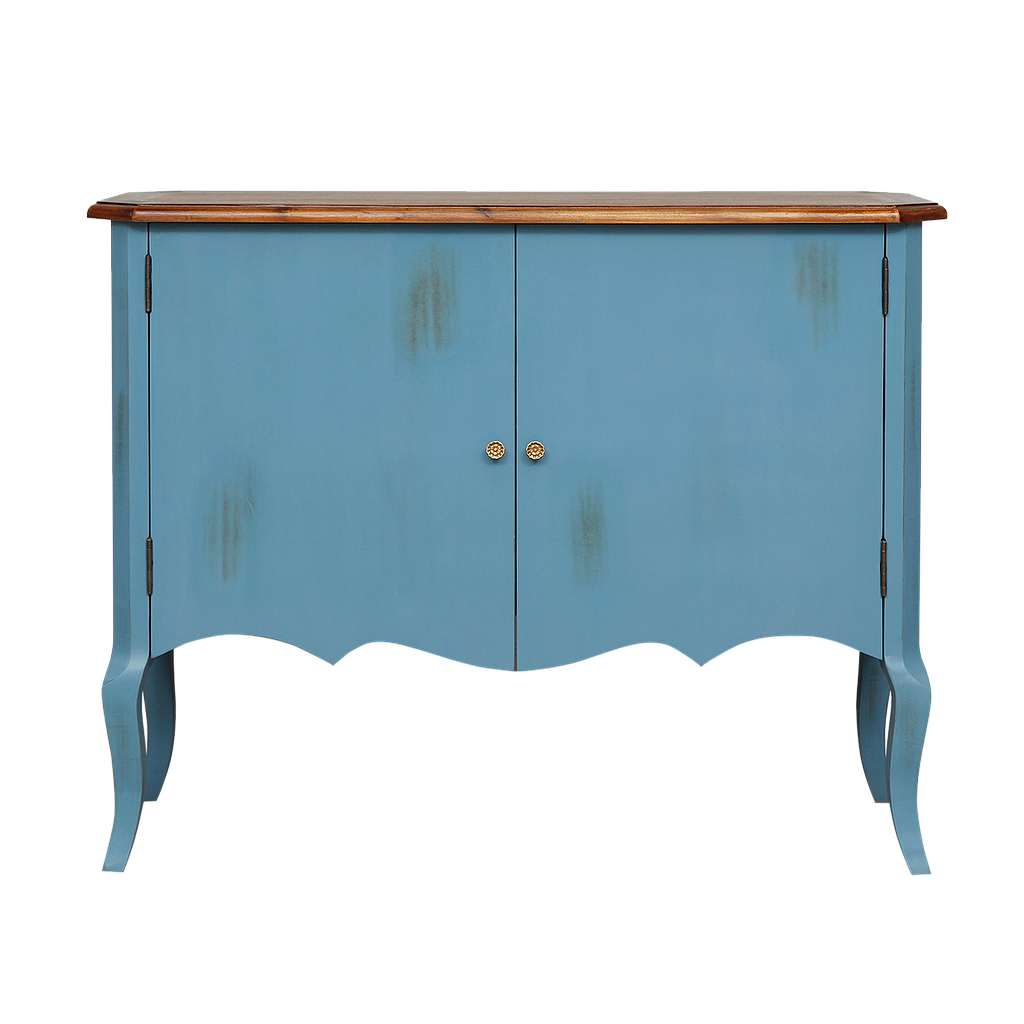 ELODIE - Sideboard L120 - Shabby stone blue and washed antic