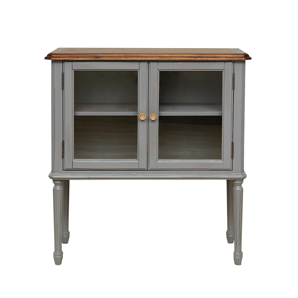 CHOISY - Sideboard L80 x H85 - Shabby pearl grey and washed antic