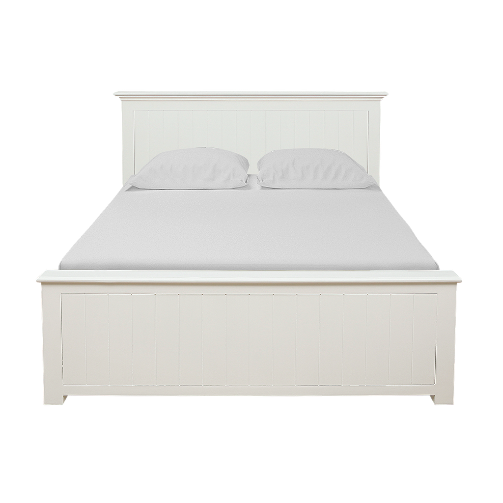 NEIL - Double size bed 140x200 - Brushed white
