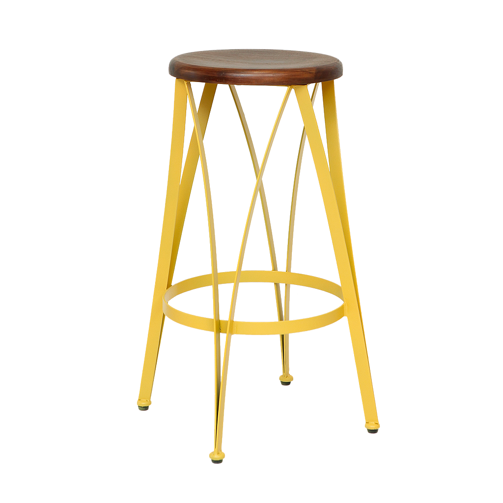 CARL Bar stool H70 Pineapple yellow and Washed antic Furniture