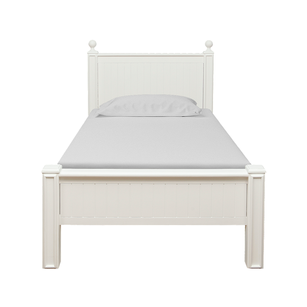ALES - Single size bed 100x200 - Brushed white