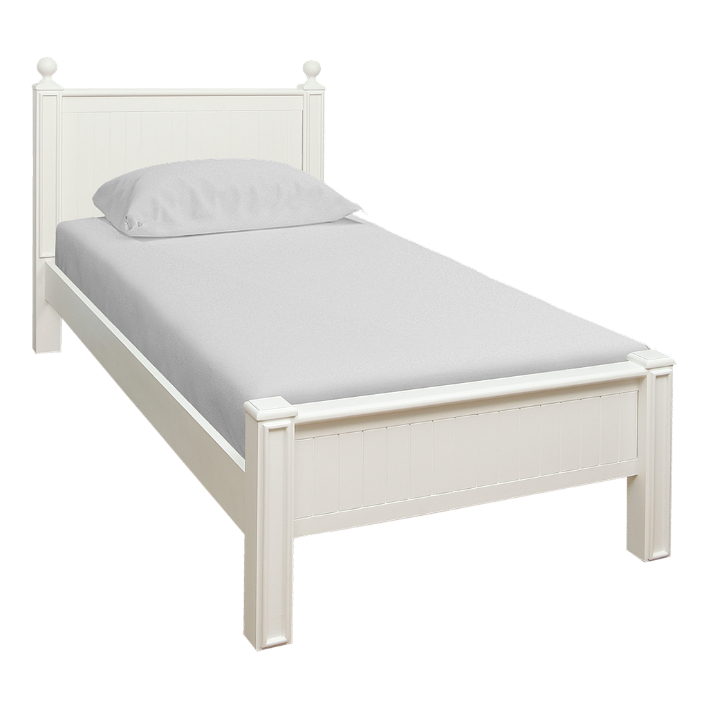 ALES - Single size bed 100x200 - Brushed white