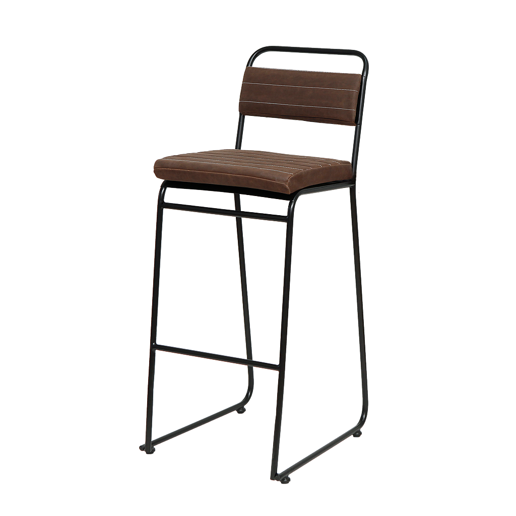 ORLY - Bar chair H105 - Matt black and Brown cover