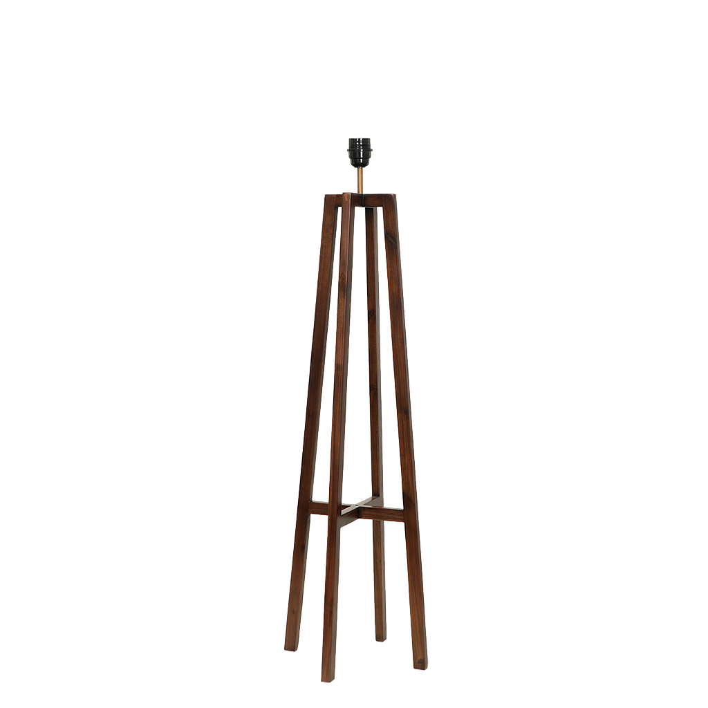 COPENHAGEN - Wooden floor lamp stand H135 - Mokka