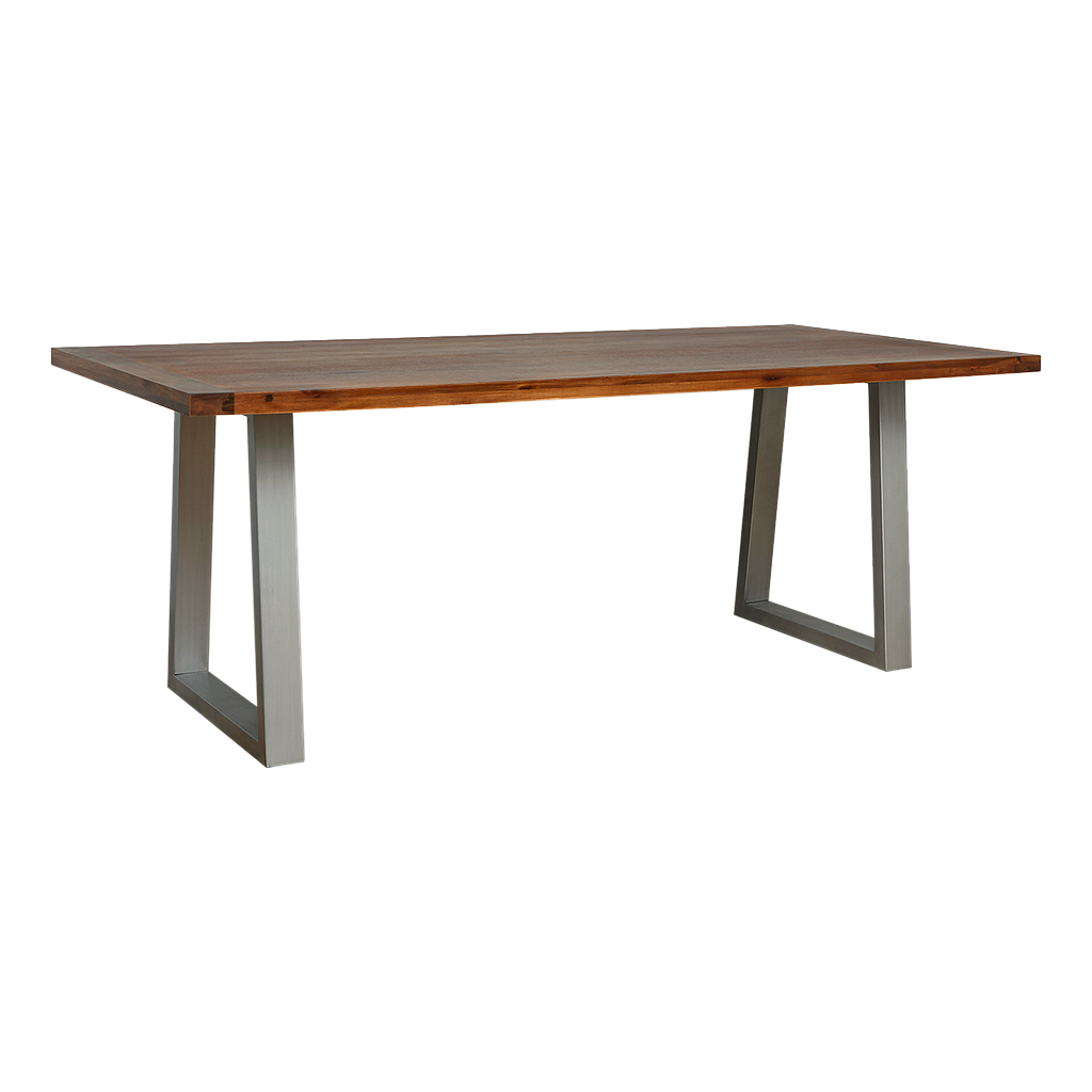 JADE - Dining table L200 x W90 - Vintage silver and Washed antic