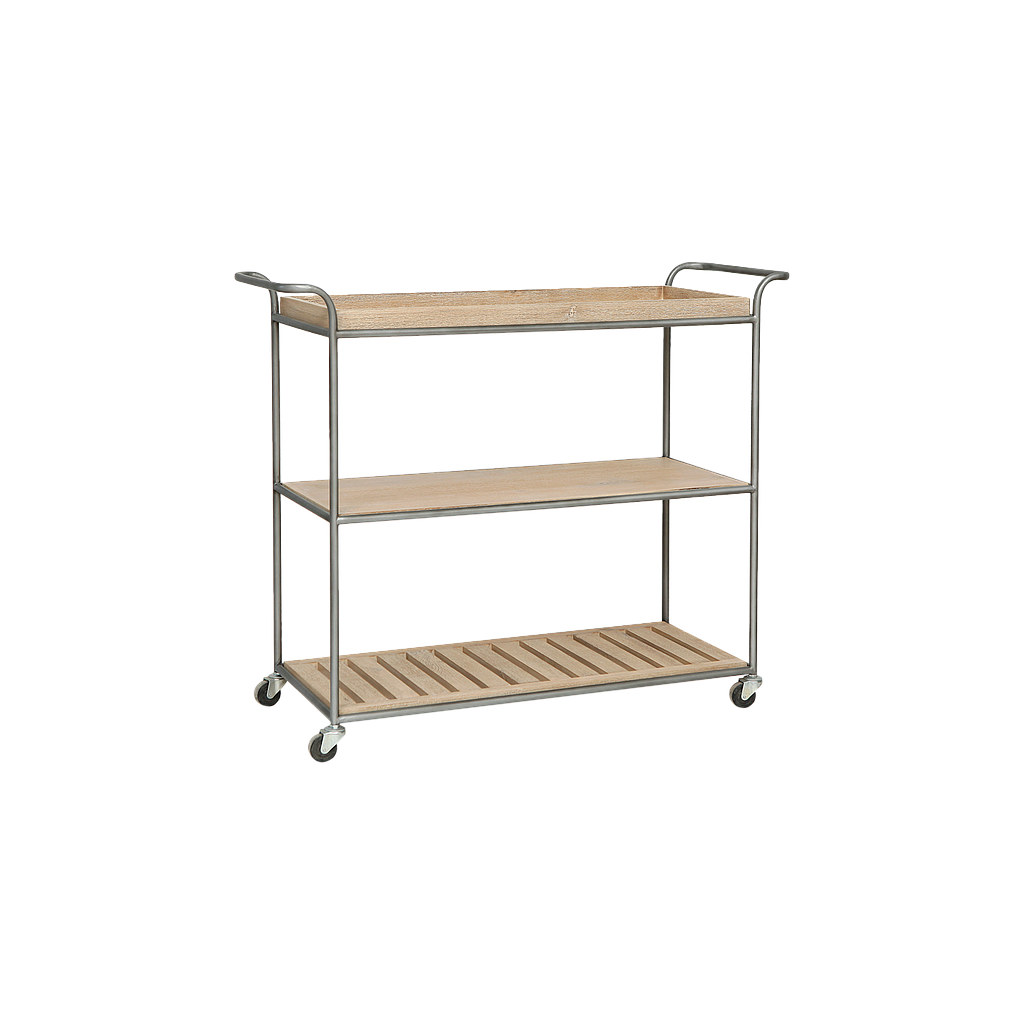 REYNIR - Trolley L106 x H90 - Vintage silver and Toffee