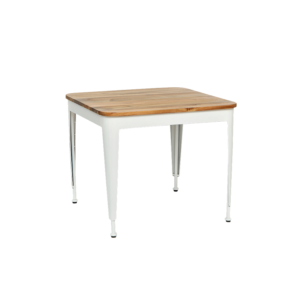 MARIUS - Kids table H50 - White and Natural acacia