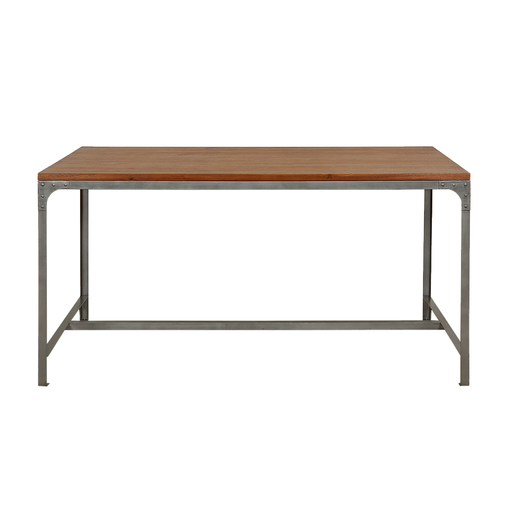 MANHATTAN - Dining table L140 x W80 - Vintage silver and Washed antic