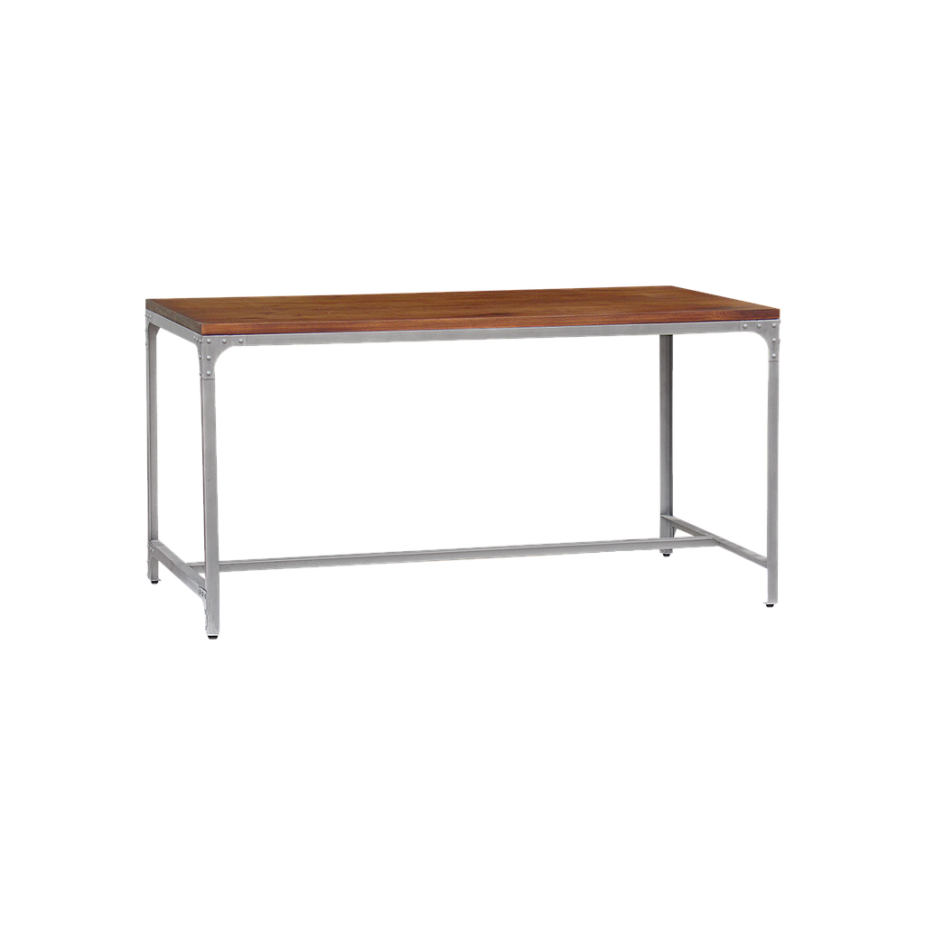 MANHATTAN - Dining table L140 x W80 - Vintage silver and Washed antic