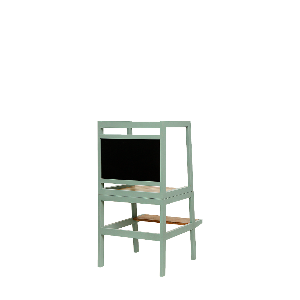 MONTESSORI - Multifunctional learning tower - Mint and Natural acacia