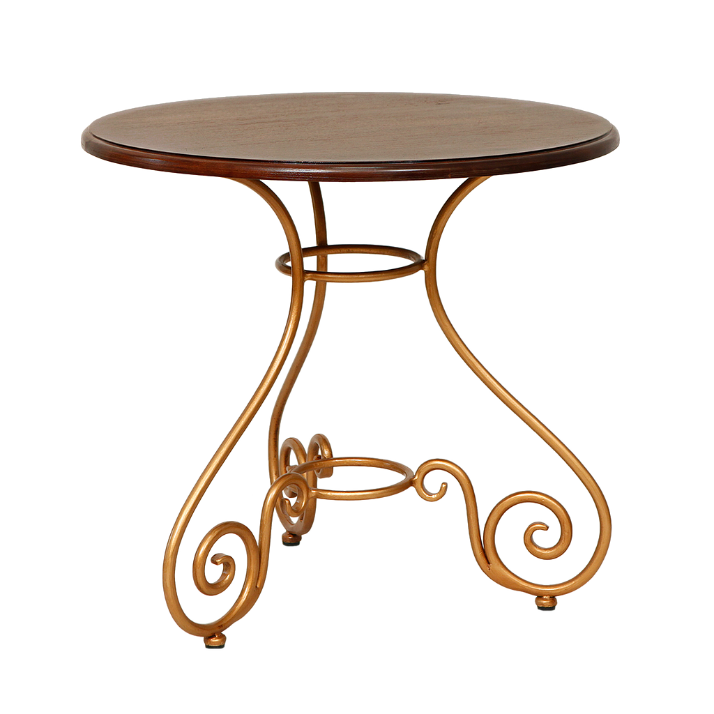 COEUR - Side table Diam.60 x H55 - Vintage brass and Washed antic