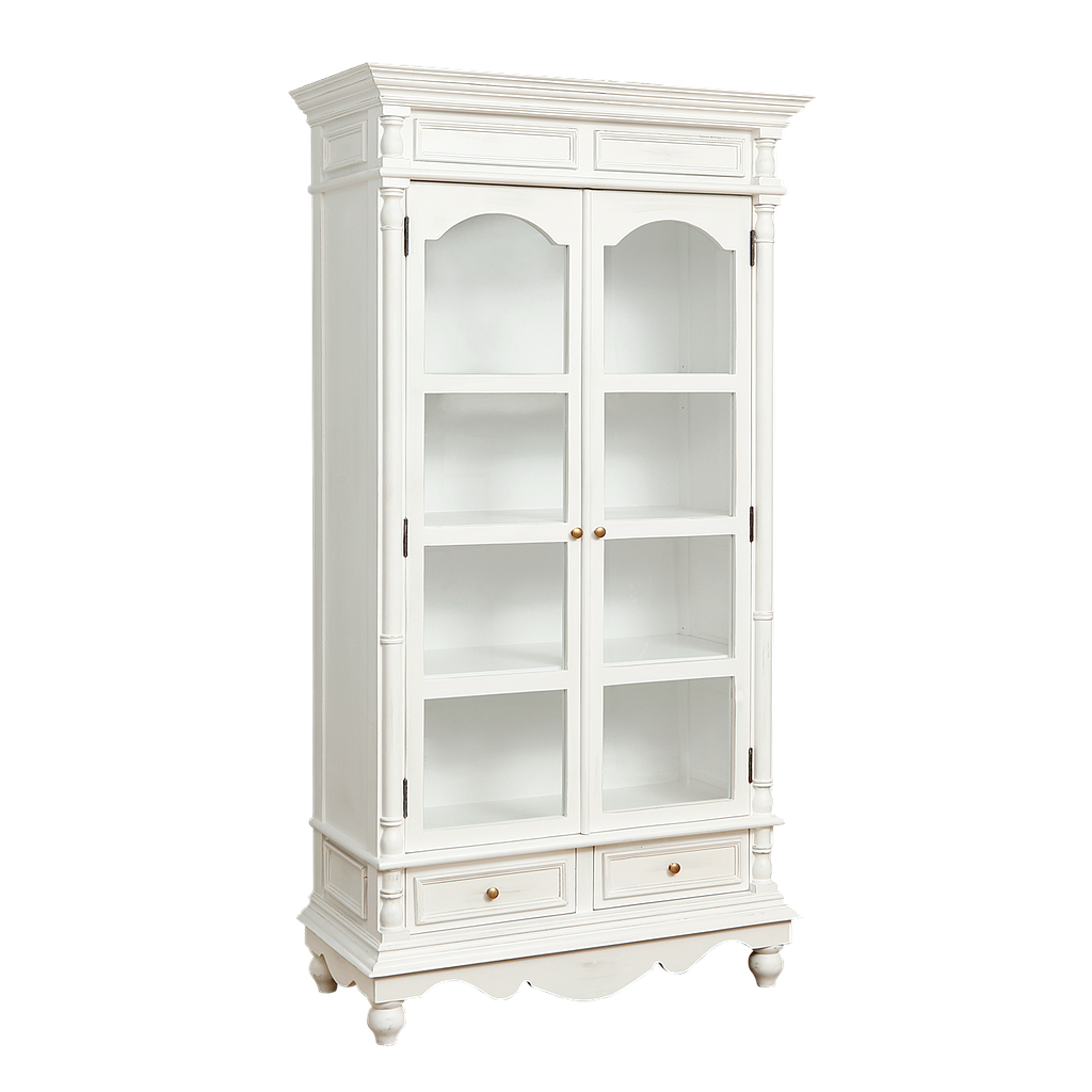 CANDICE - Display cabinet L105 x H200 - Shabby white