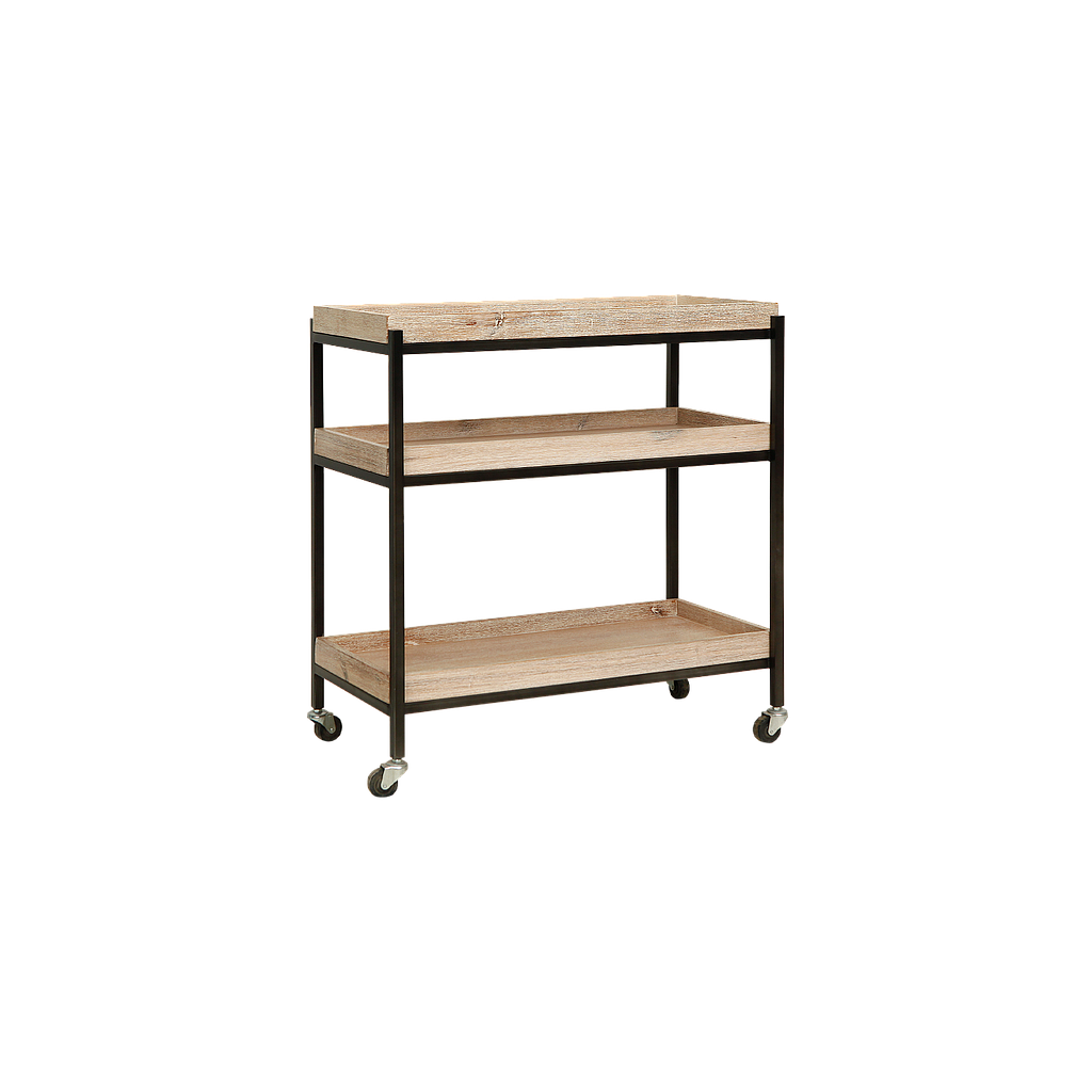 SHARKA - Trolley L80 x H85 - Vintage anthracite and Whitened acacia