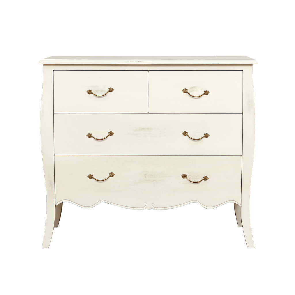 CLARCK - Chest of drawers L108 x H95 - Shabby white