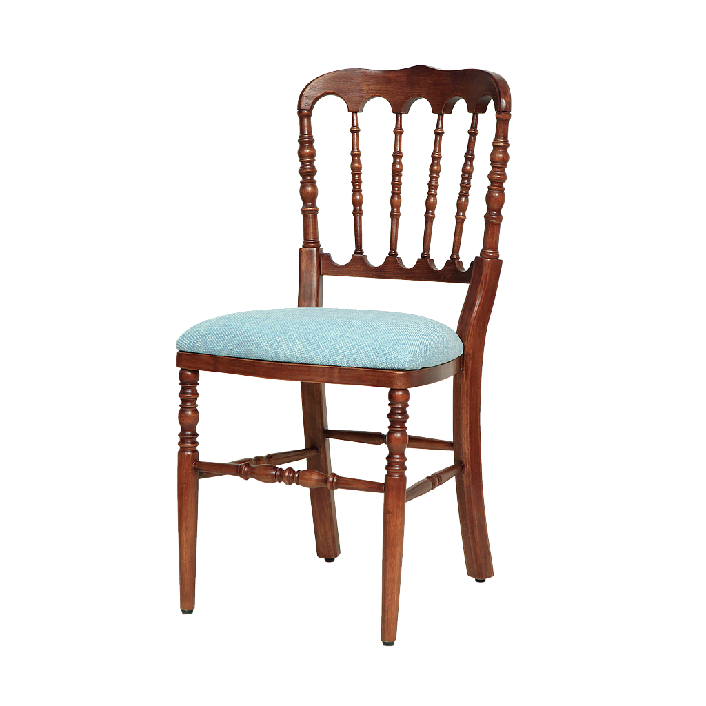 NAPOLEON - Chair - Washed antic and Pastel blue cover