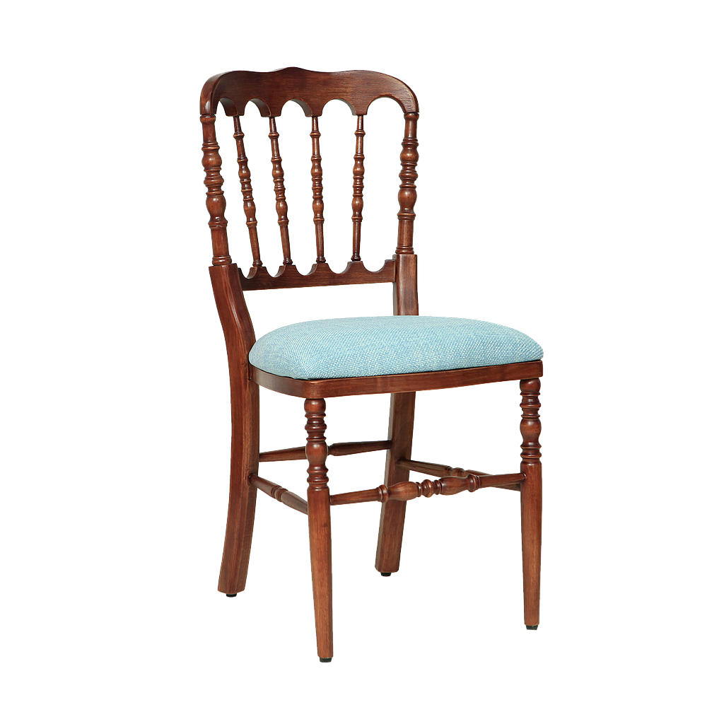 NAPOLEON - Chair - Washed antic and Pastel blue cover