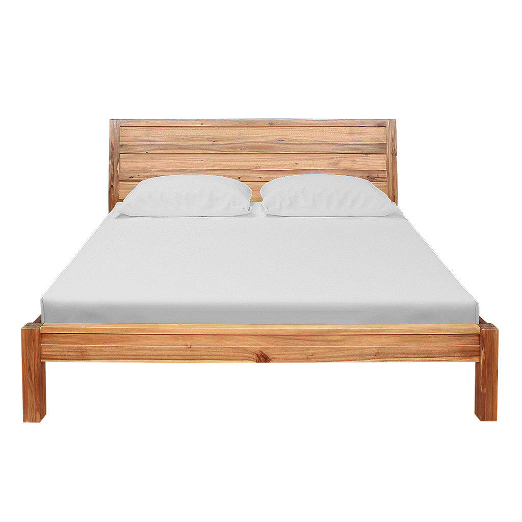 ELLIOT - King size bed 180x200 - Natural acacia