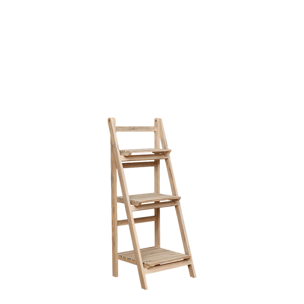PEBBLE - Folding shelf H110 - Whitened acacia