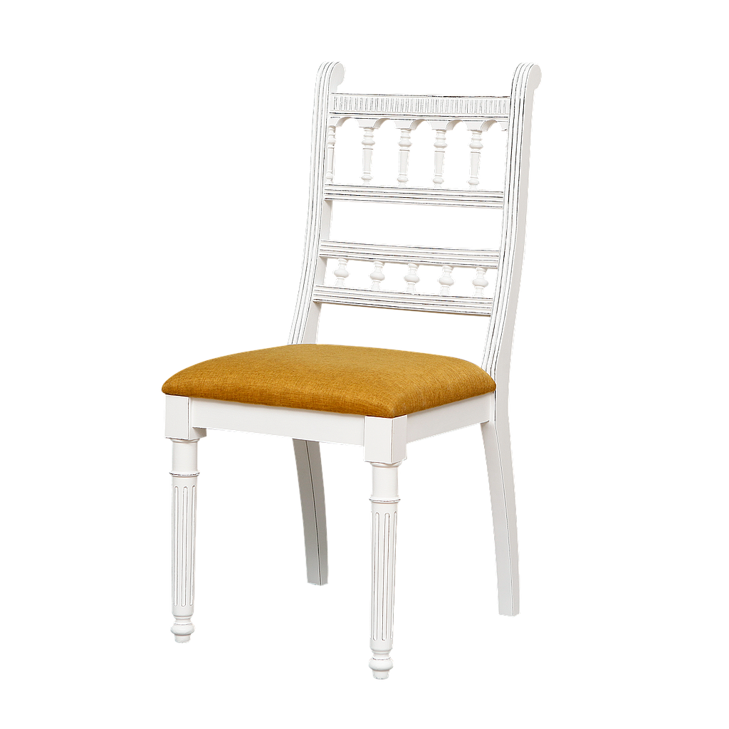 ORCHA - Chair - Brocante white and Yellow cover