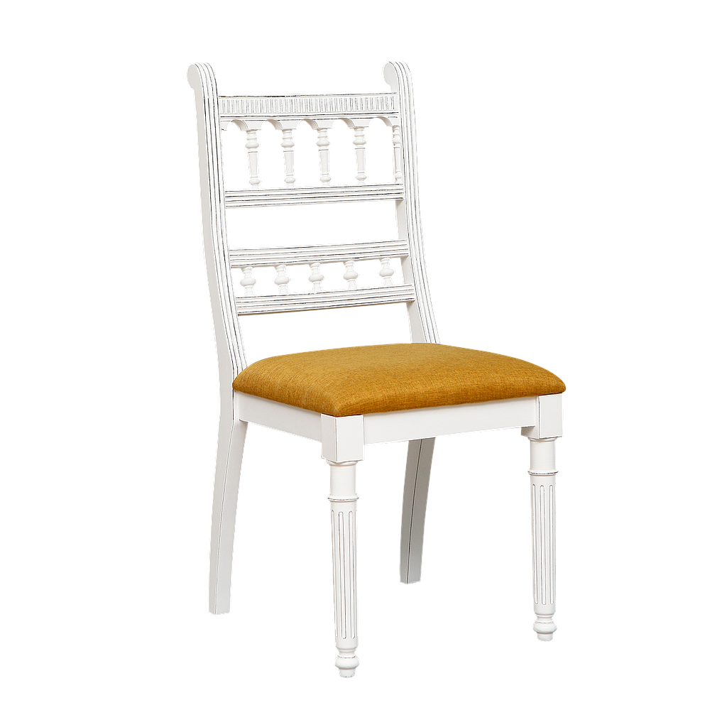 ORCHA - Chair - Brocante white and Yellow cover