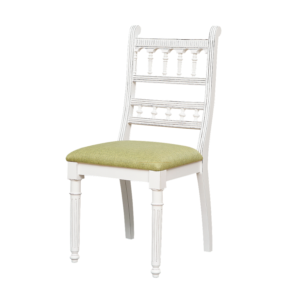 ORCHA - Chair - Brocante white and Lime green cover