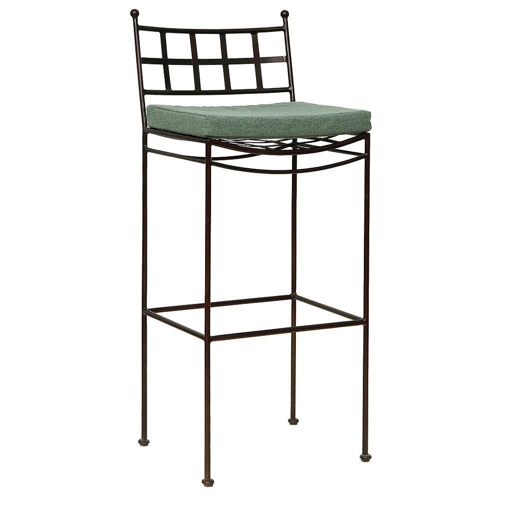 JUDITH - Bar chair H111 - Burnish and Basil green cushion