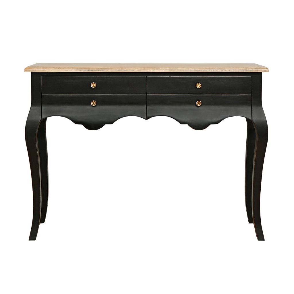 ELODIE - Console table L120 - Brocante black and Toffee