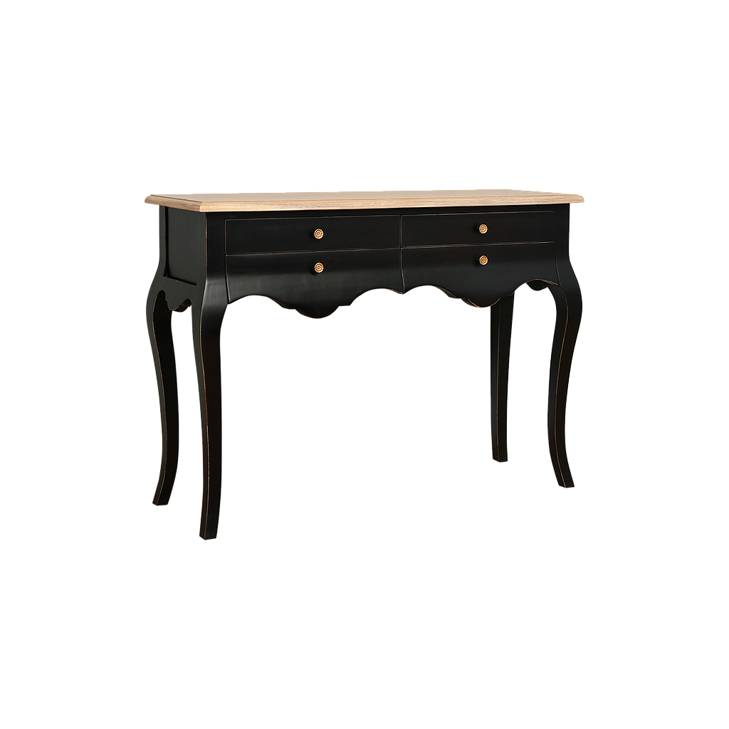 ELODIE - Console table L120 - Brocante black and Toffee