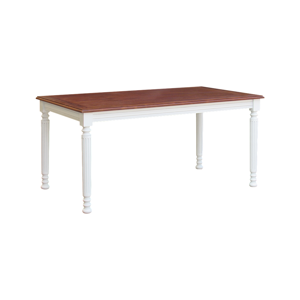 ORLEANS - Dining table L160 x W90 - Brocante white and Washed antic