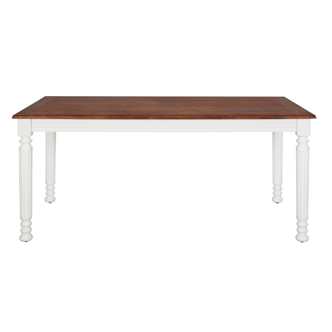 ORLEANS - Dining table L160 x W90 - Brocante white and Washed antic