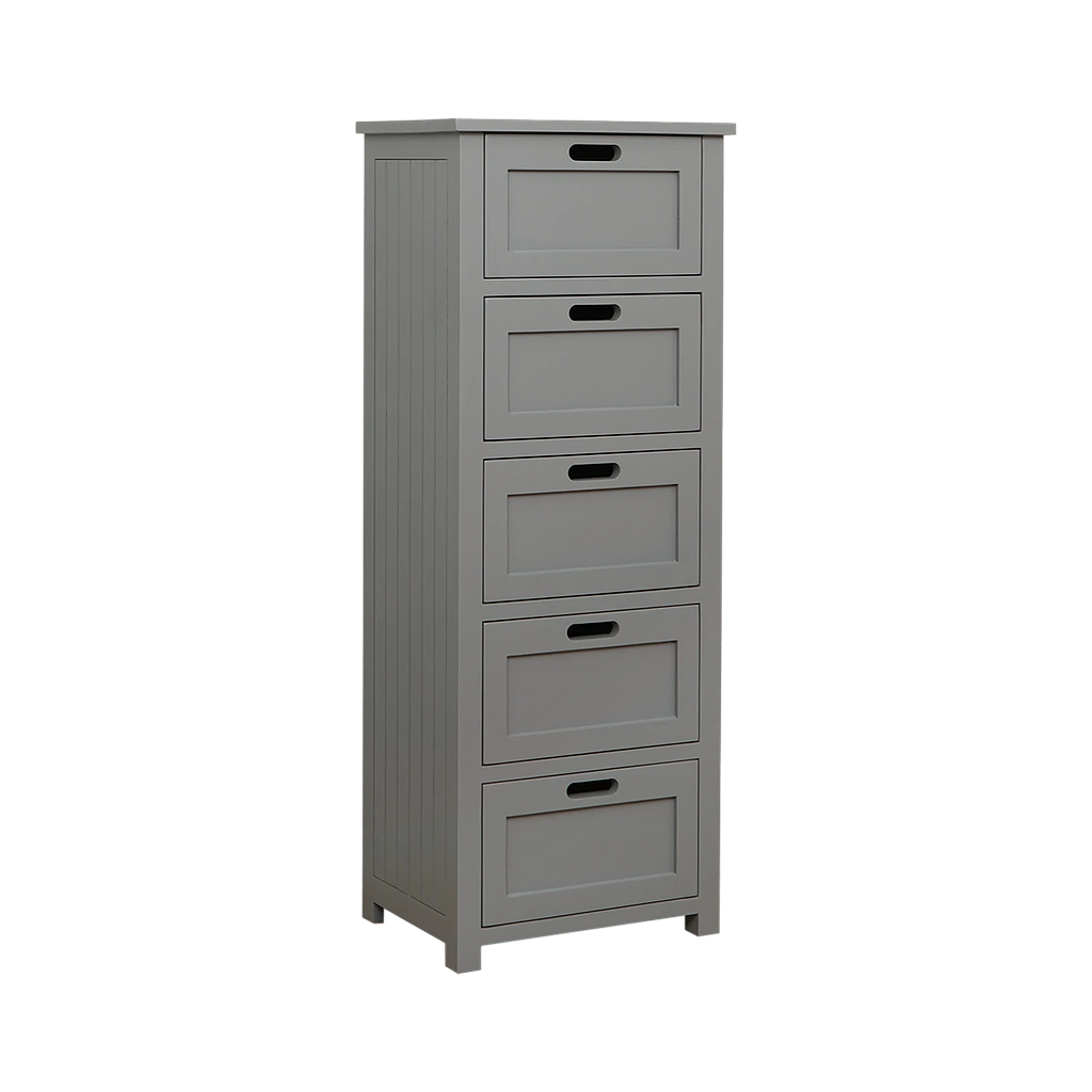 DANE - Chest of drawers L50 x H129 - Pearl grey