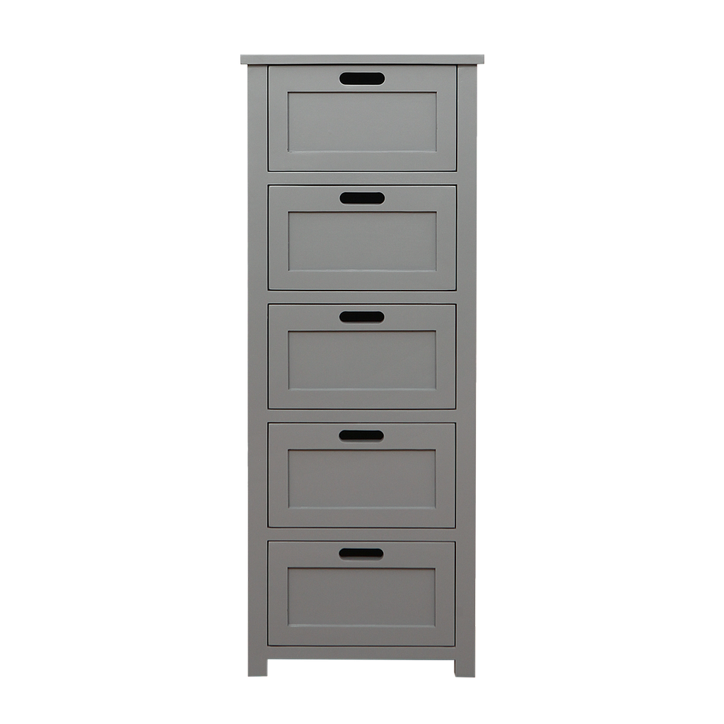DANE - Chest of drawers L50 x H129 - Pearl grey