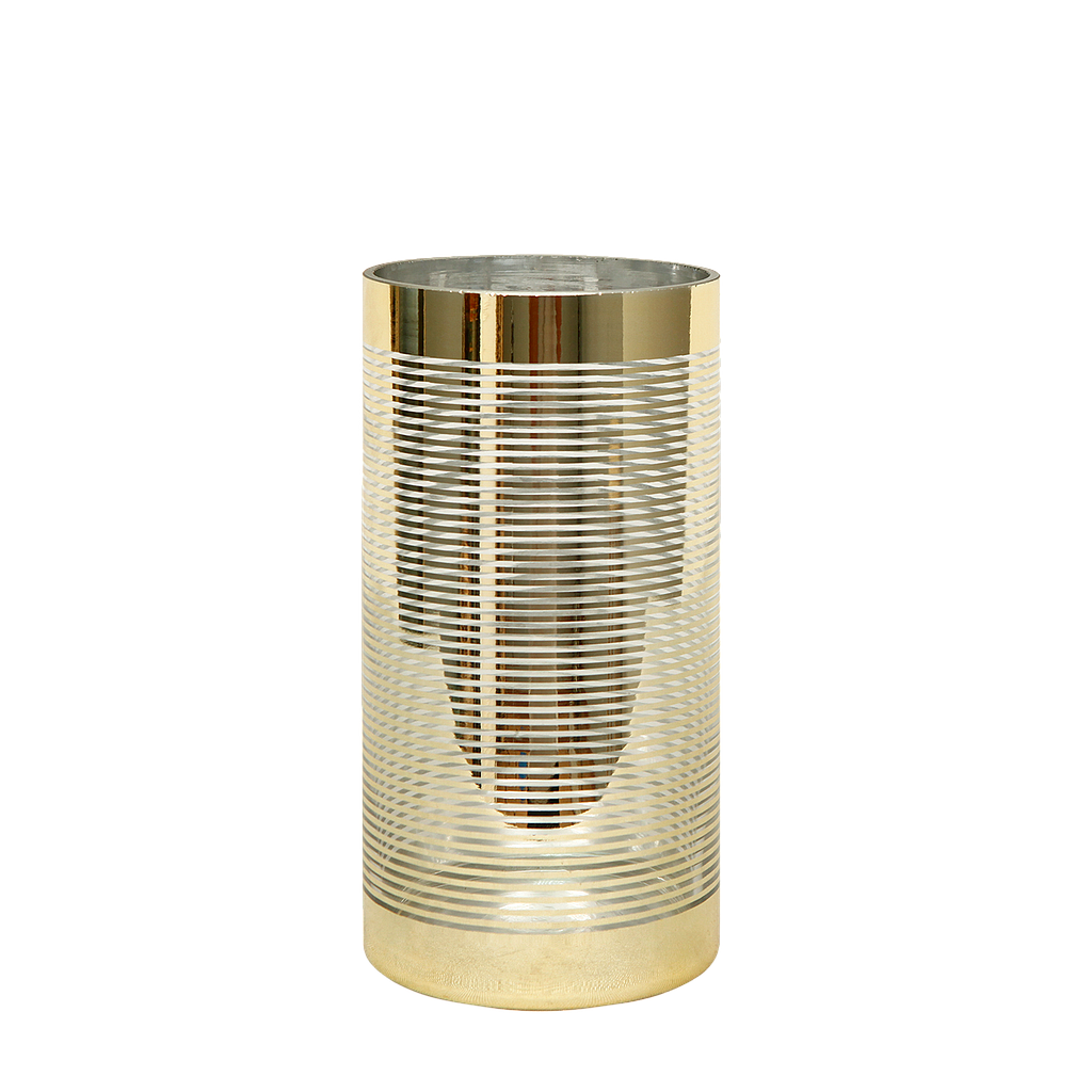 LOVINS - Glass vase Diam 10 x H20 - Golden
